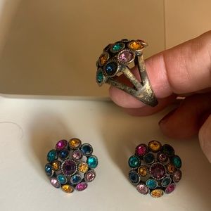 Ring and matching earrings.  The earrings are quite light weight